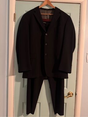 Men’s Oscar de la Renta Profile Vintage Black Blazer & Trouser Suit Combination